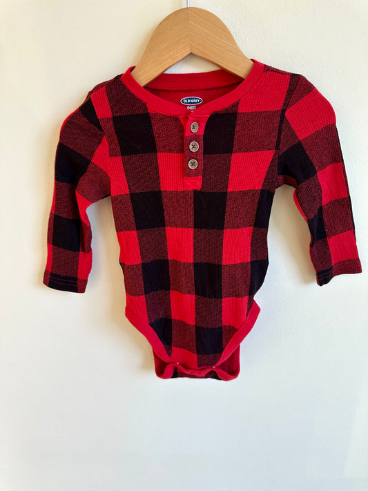 Plaid Checkered Bodysuit / 6-9m