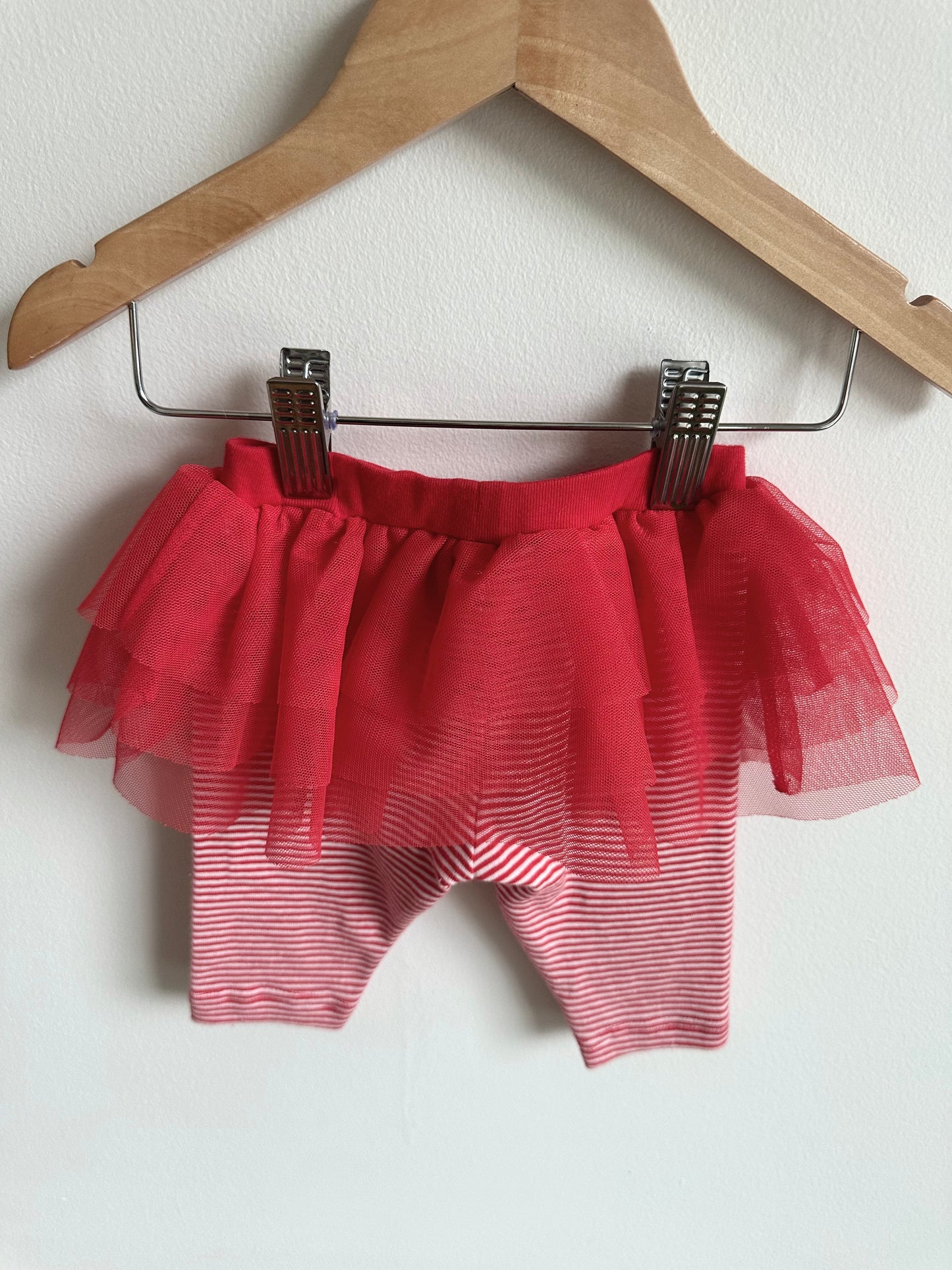 Tutu Red Striped Pants / 0-3m