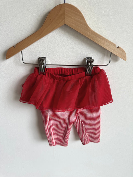 Red Striped Pants with Tutu / 3m