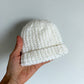 White Knit Toque / 0-3m