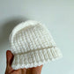 White Knit Toque / 0-3m