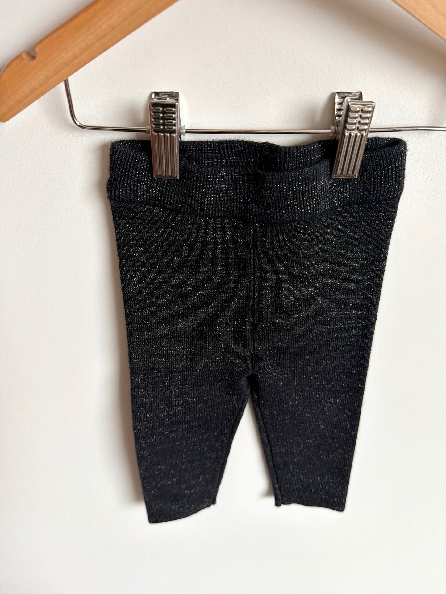 Sparkly Dark Leggings / 6-12m