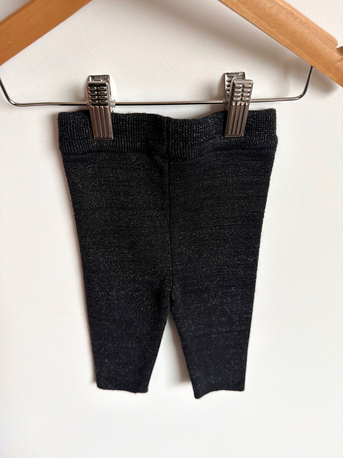 Sparkly Dark Leggings / 6-12m