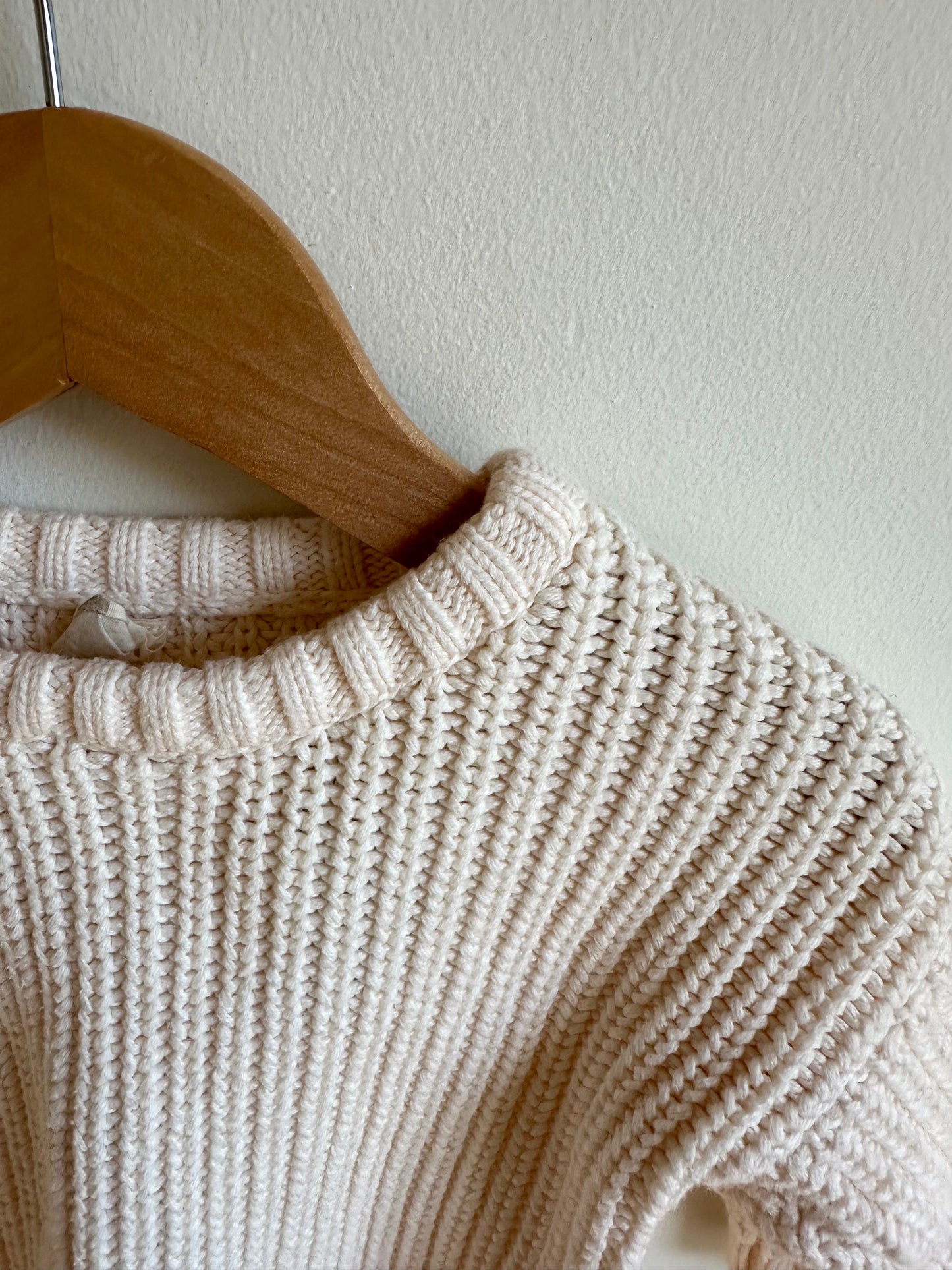 Cream Organic Sweater / 6-9m