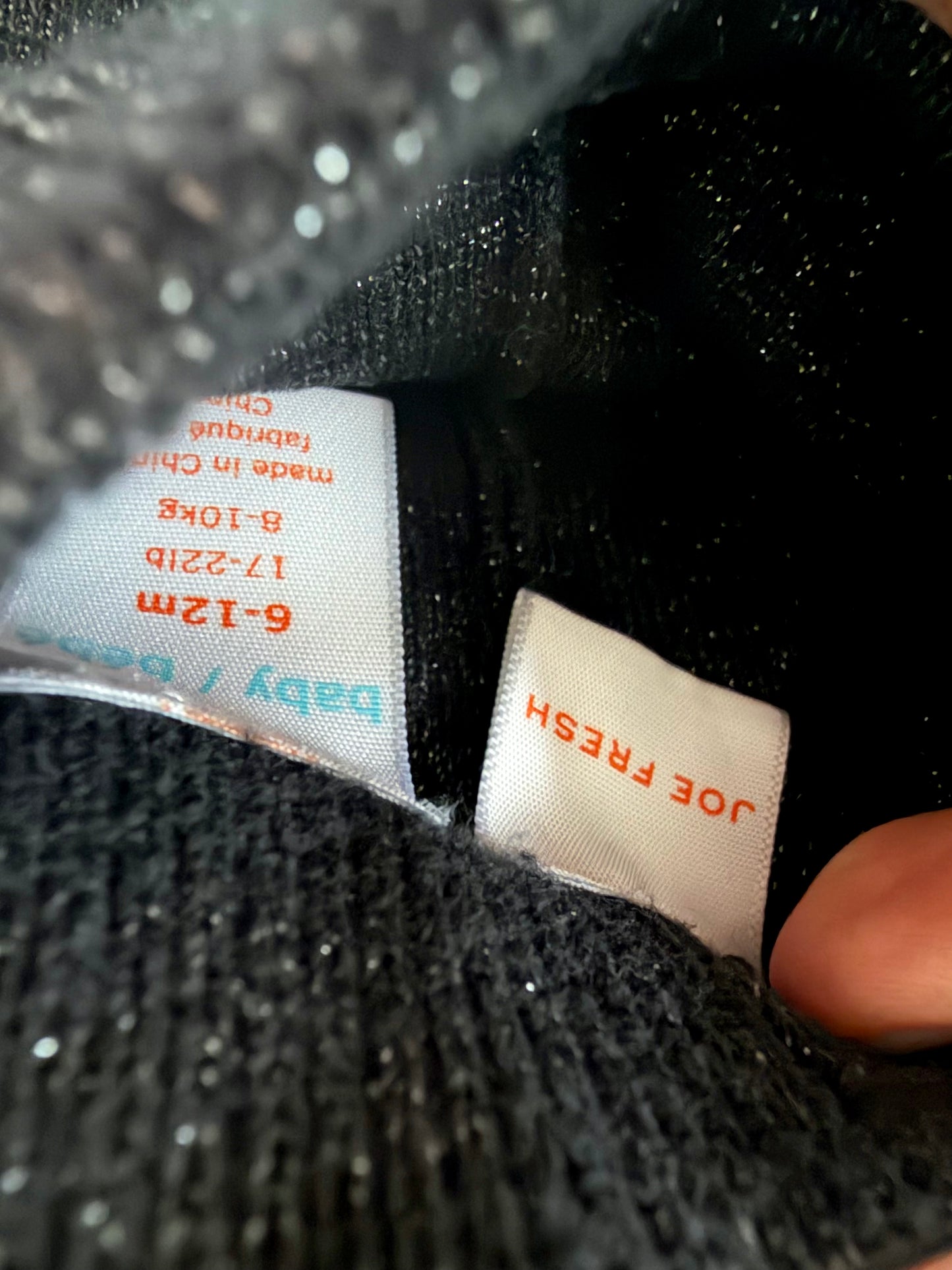 Sparkly Dark Leggings / 6-12m
