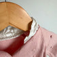 Pink Dot Cardigan with White Trim / 3-6m