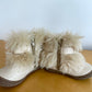 Cream Fuzzy Boots / Size 5 Toddler