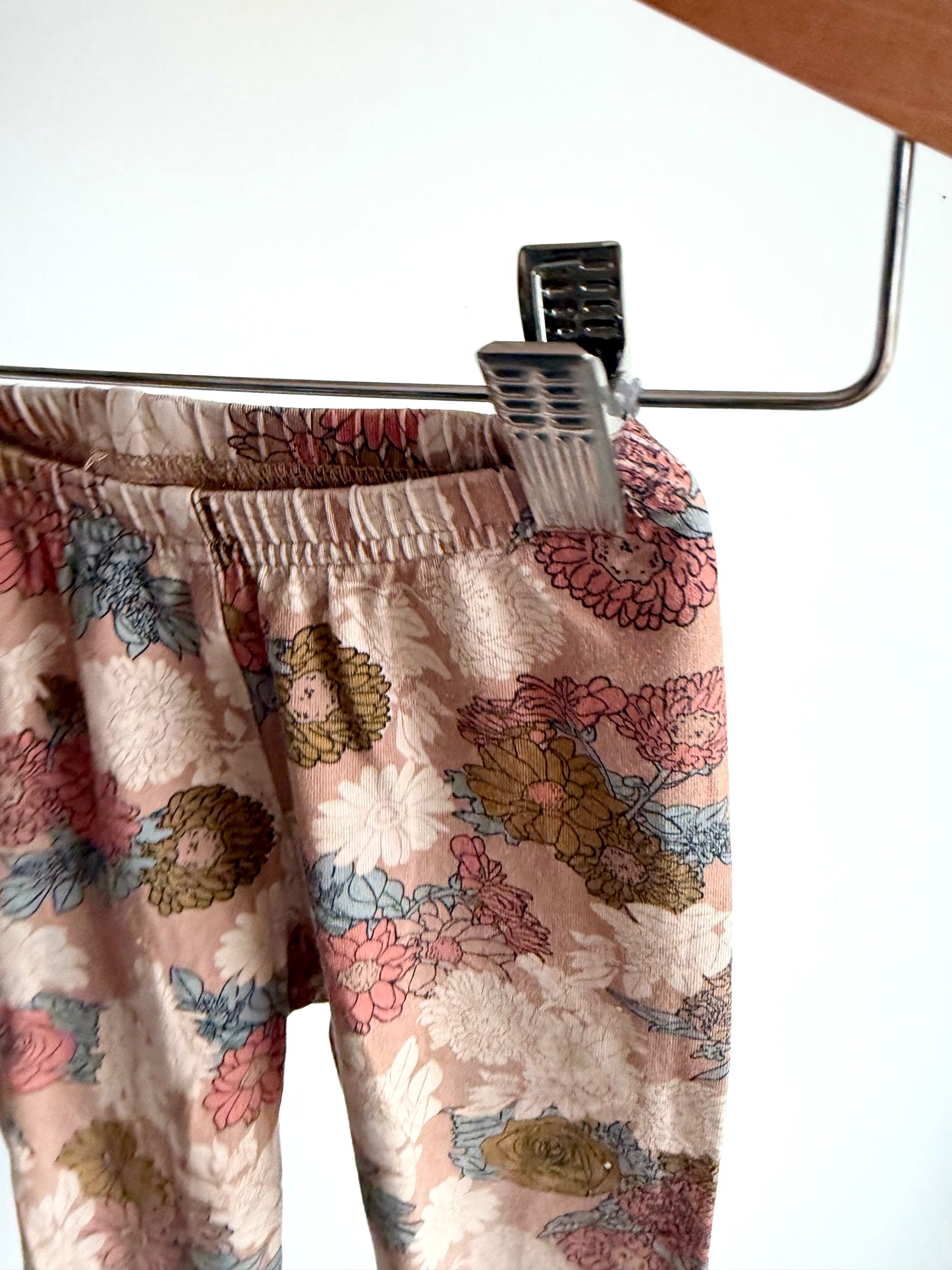 Little & Livley Blush Floral Leggings / 18-24m