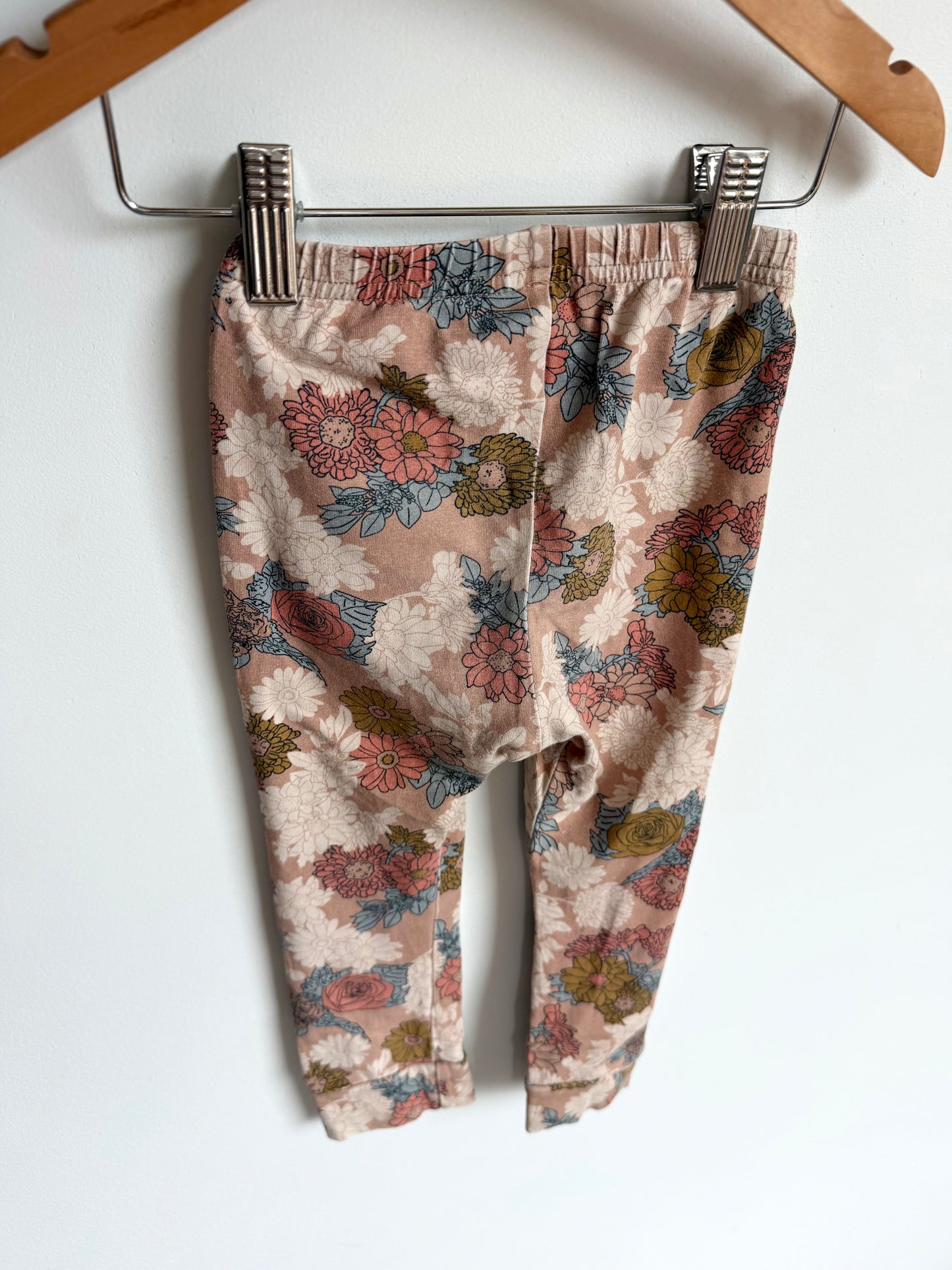 Little & Livley Blush Floral Leggings / 18-24m
