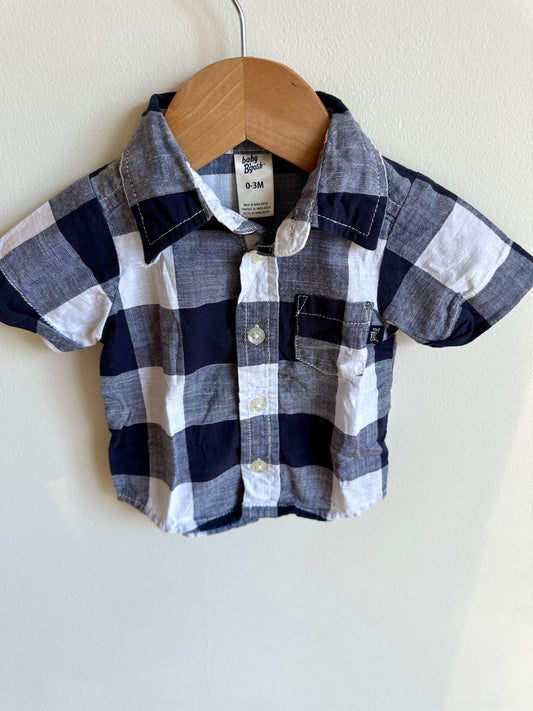 Checkered Collar T-Shirt / 0-3m