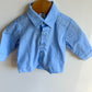 Blue Button Up Top / 0-3m