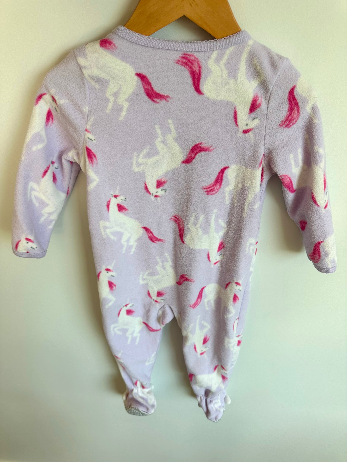 Unicorn Fleece Lilac Sleeper / 18m