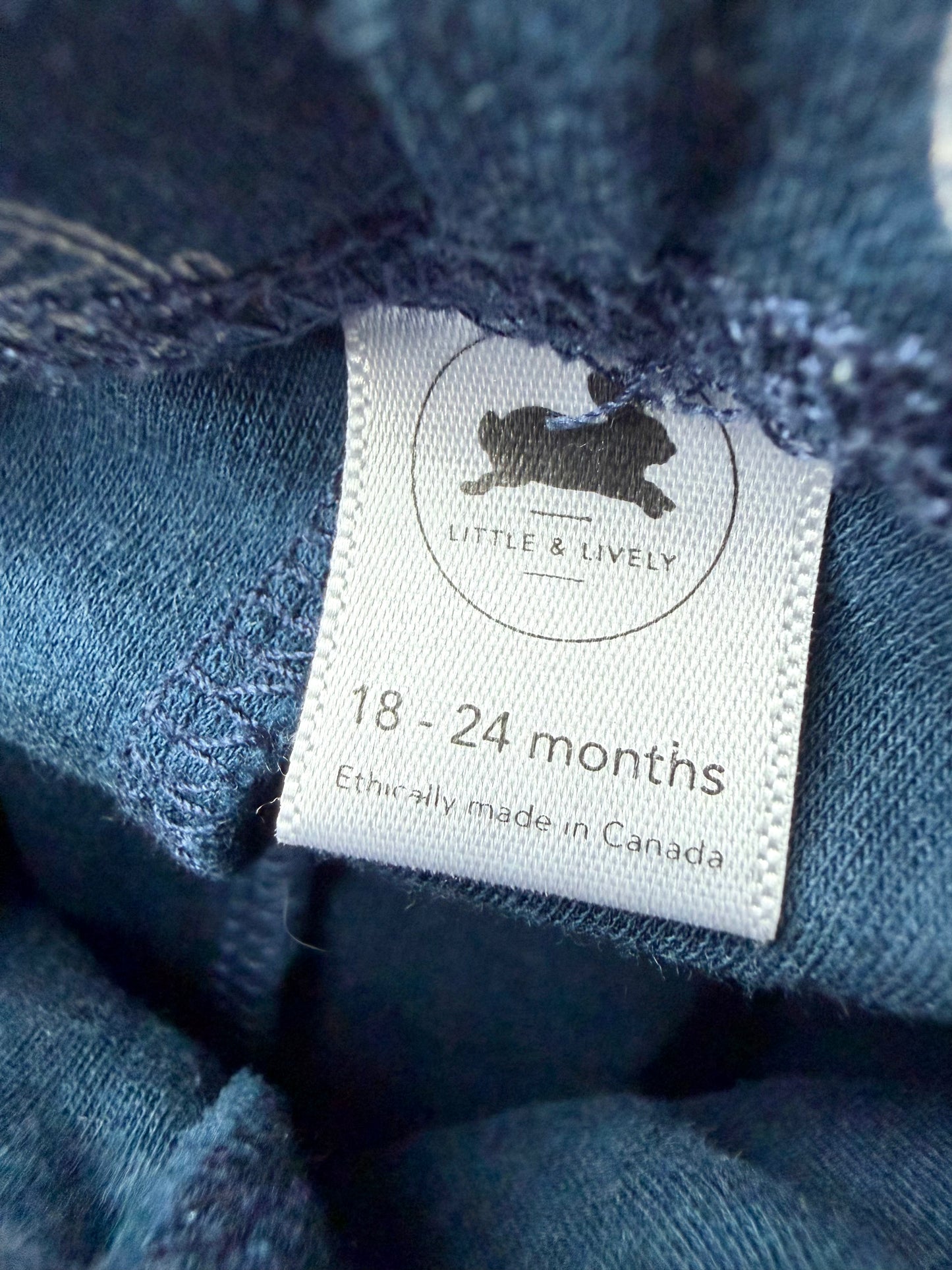 Little & Lively Navy Bike Leggings / 18-24m