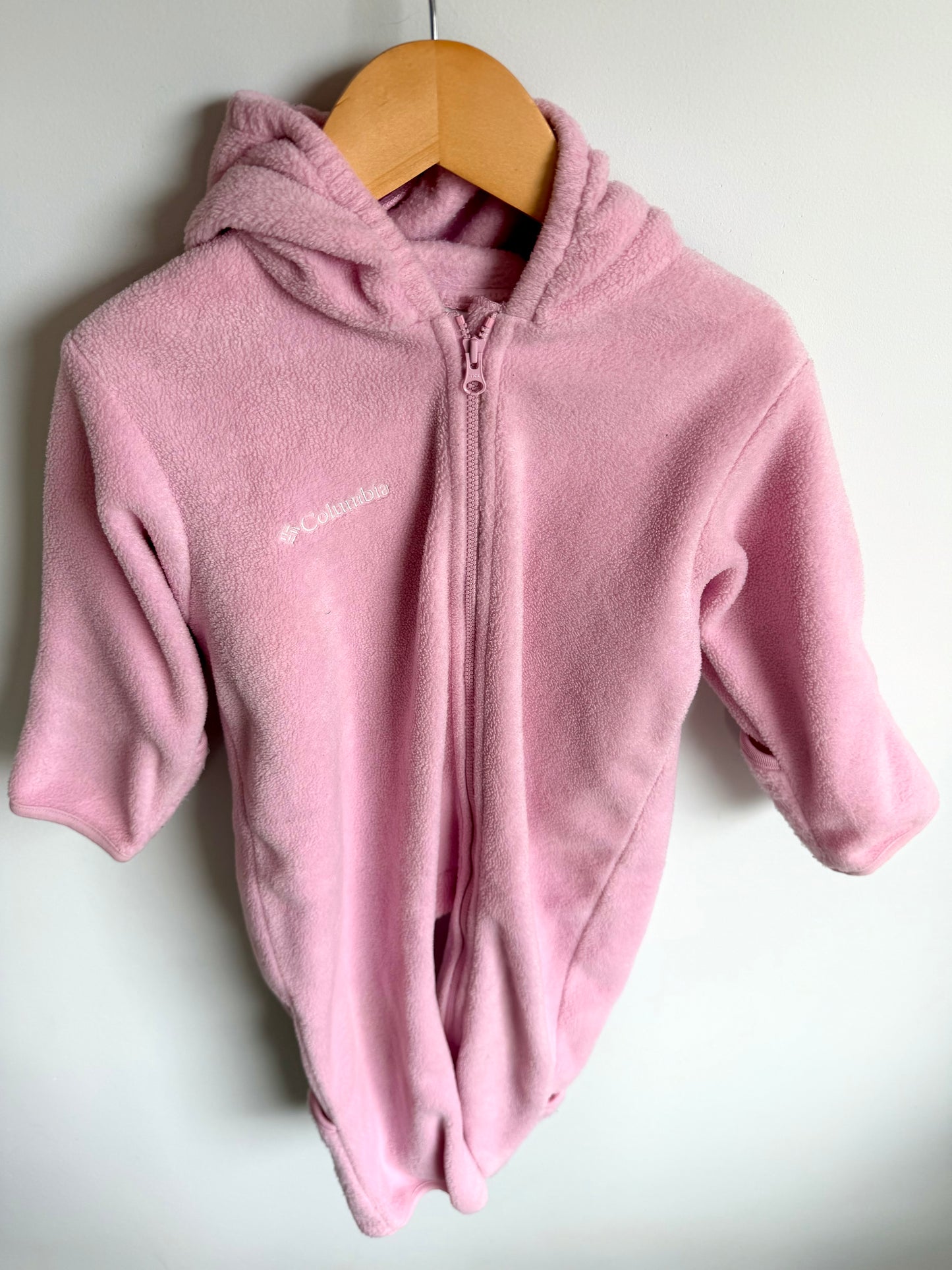 Columbia Pink Fleece Bunting Suit / 24m