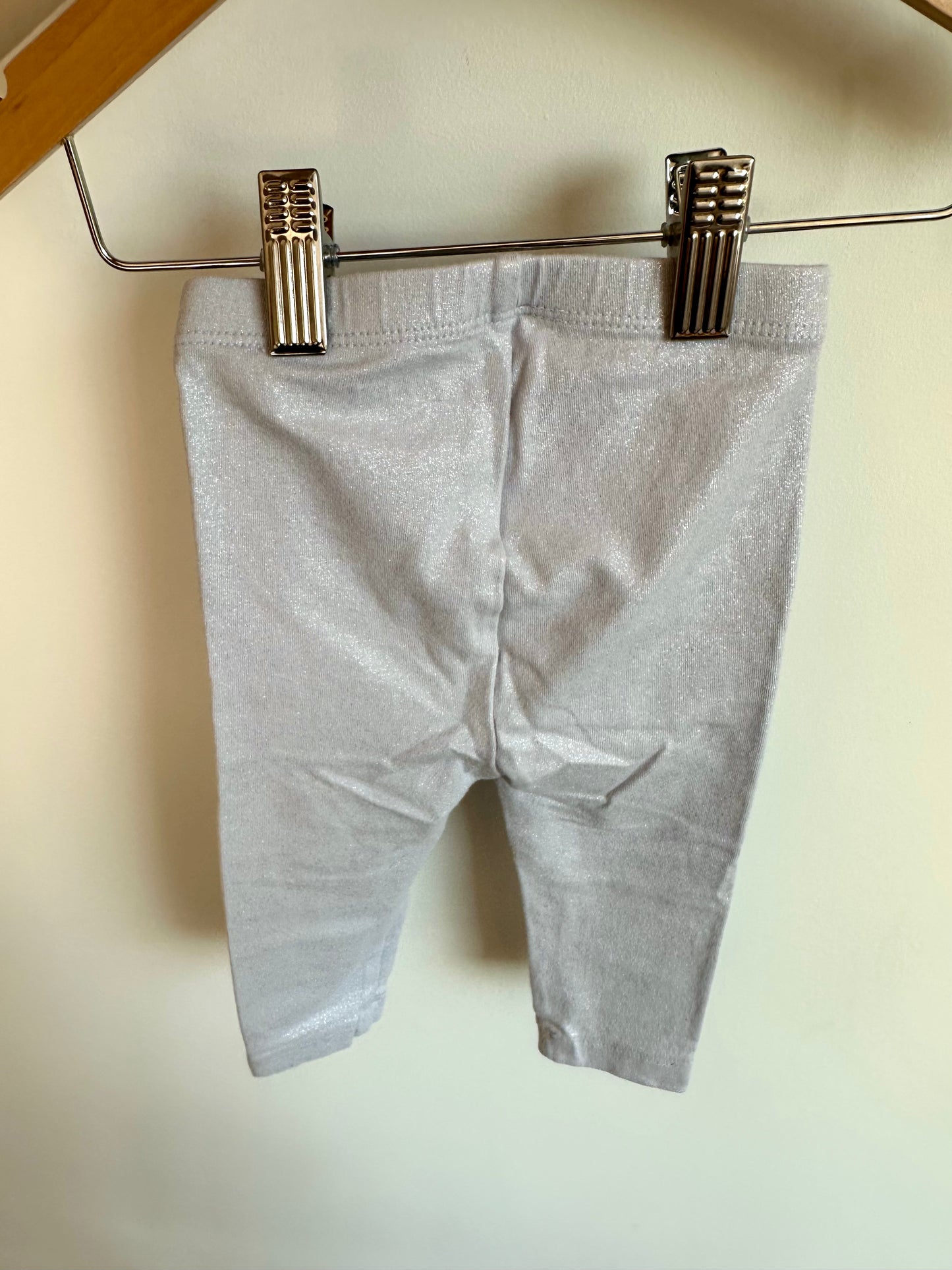Ice Blue Sparkly Pants / 12m