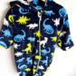 Hatley Navy Dino Fleece Bunting Suit / 18-24m