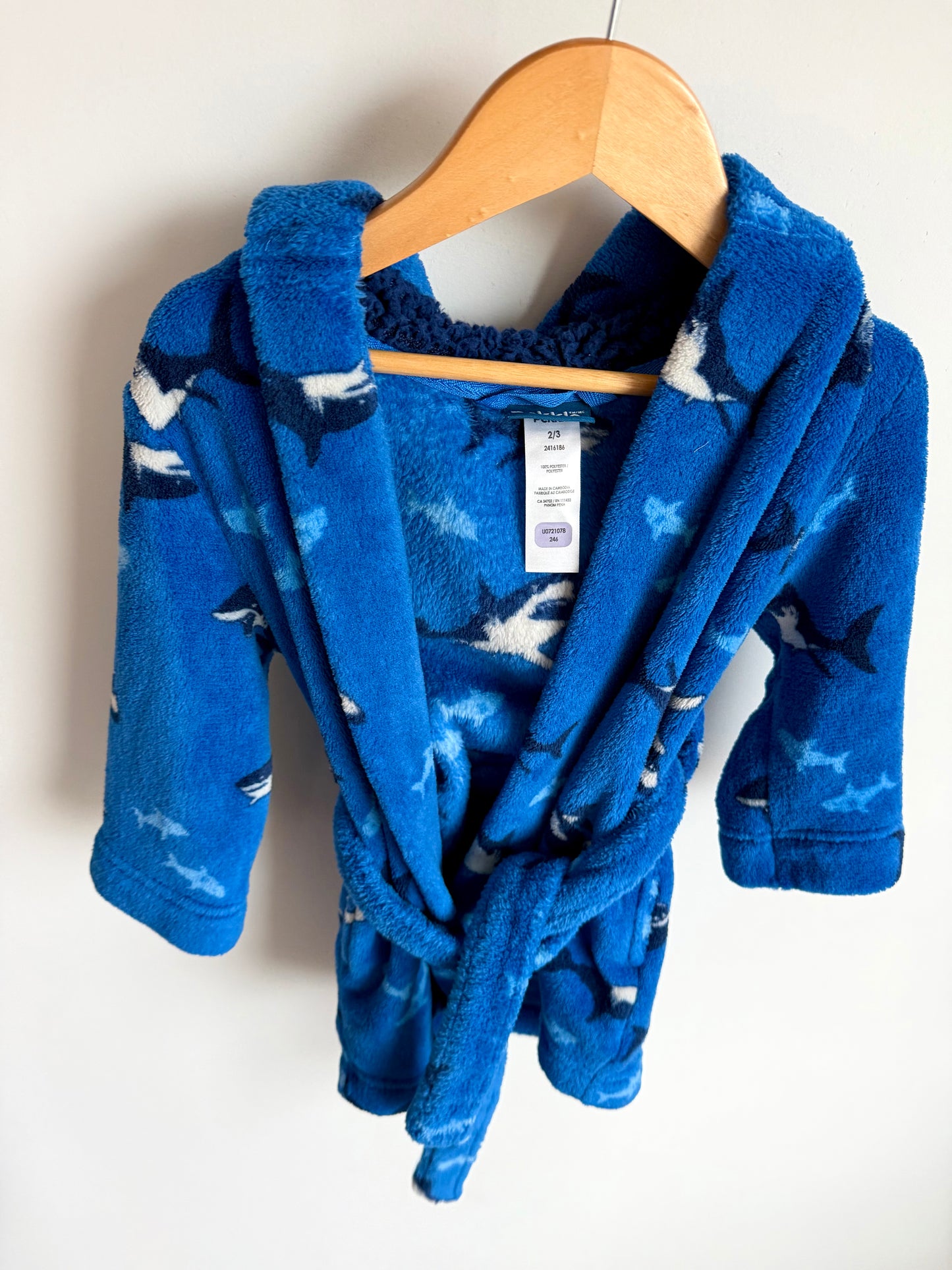 Blue Shark Robe / 2-3T