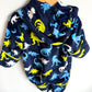 Hatley Navy Dino Fleece Bunting Suit / 18-24m
