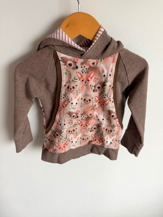 Sugar Sandwich Woodland Animals Hoodie / 2T