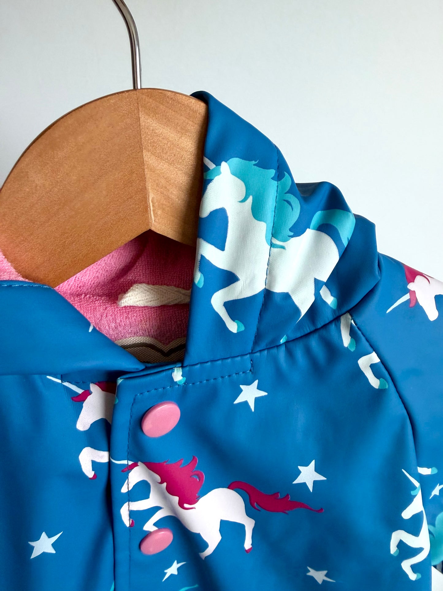 Hatley Colour Changing Blue Unicorn Rain Jacket / 12-18m