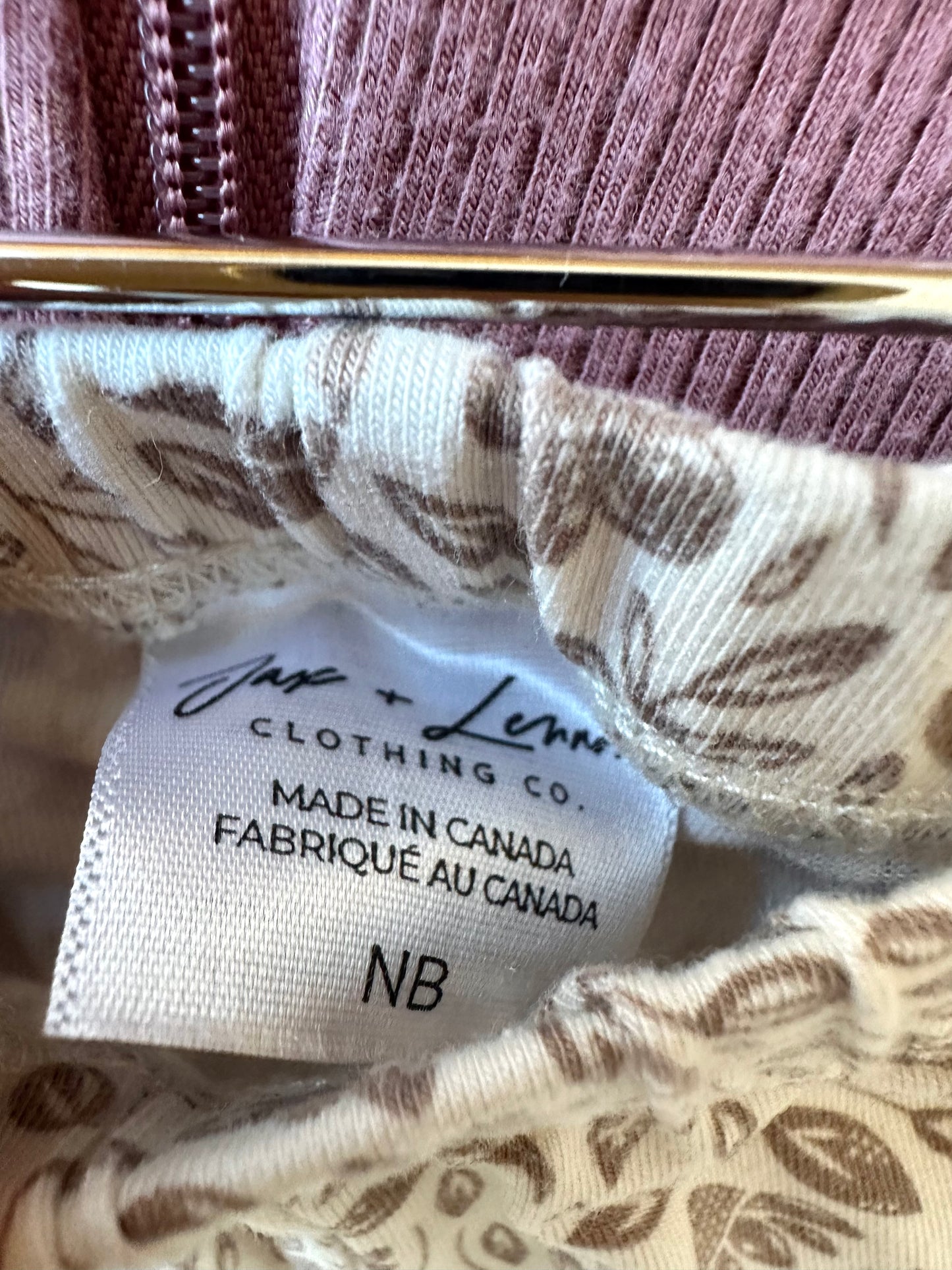 Jax + Lennon Neutral Floral Bamboo Leggings / 0m