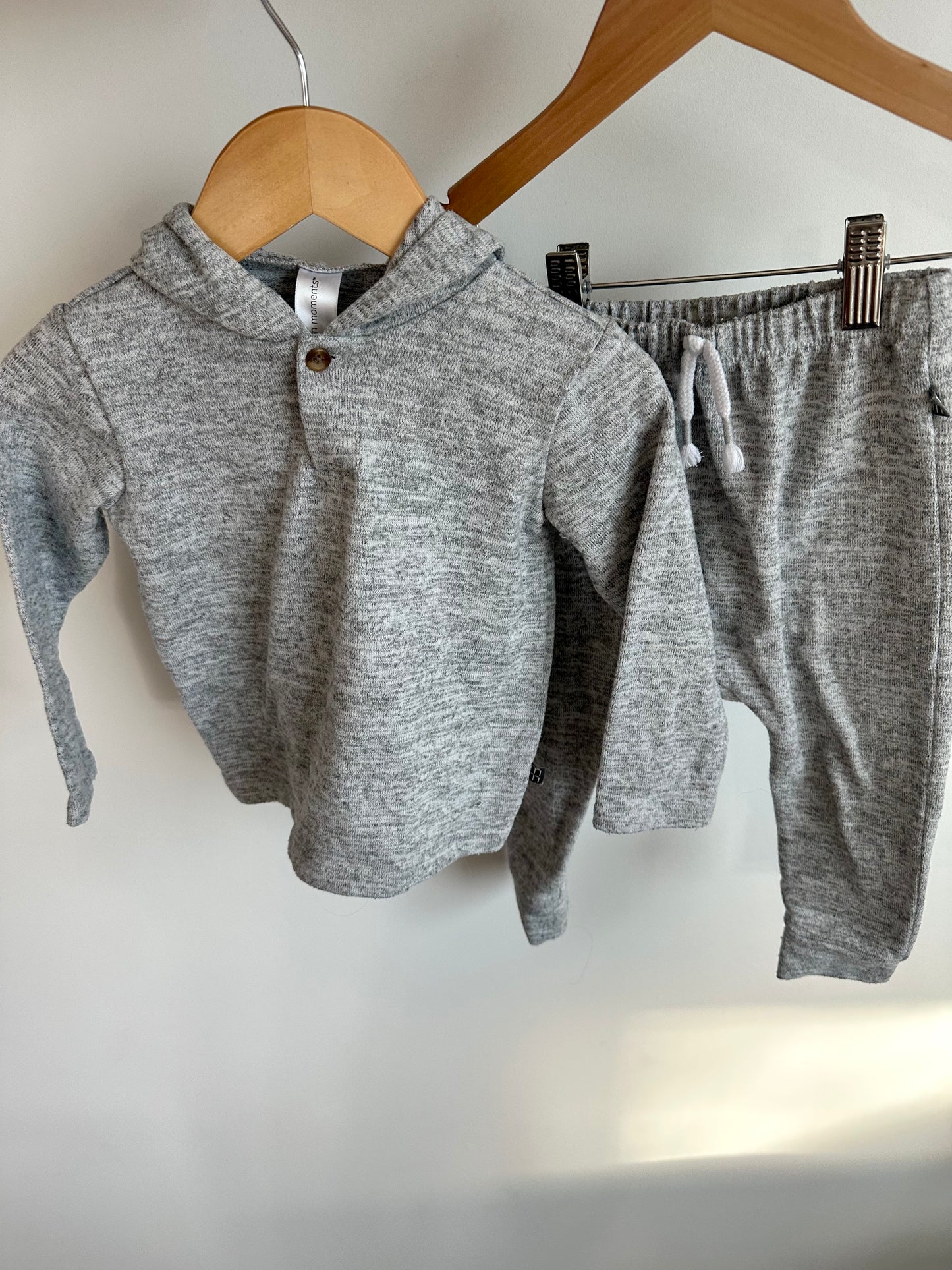 Grey Hoodie + Pants Set / 24m