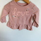 Love String Long Sleeve Top / 18m