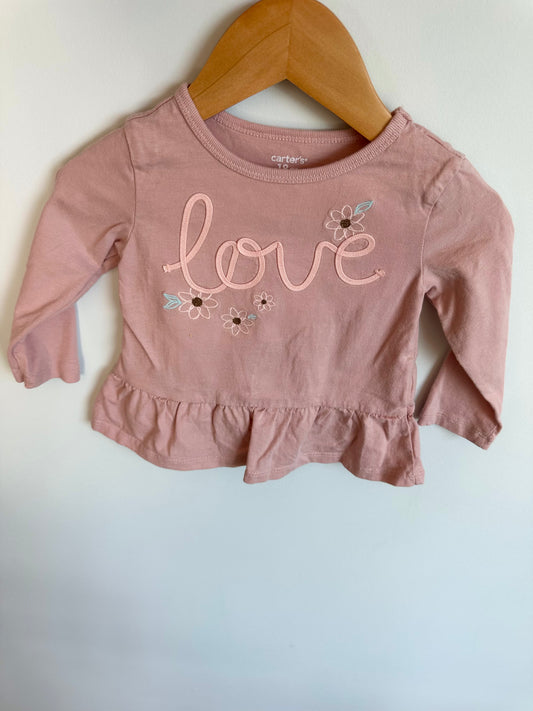 Love String Long Sleeve Top / 18m