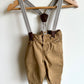 OshKosh Tan Pants with Suspenders / 6m