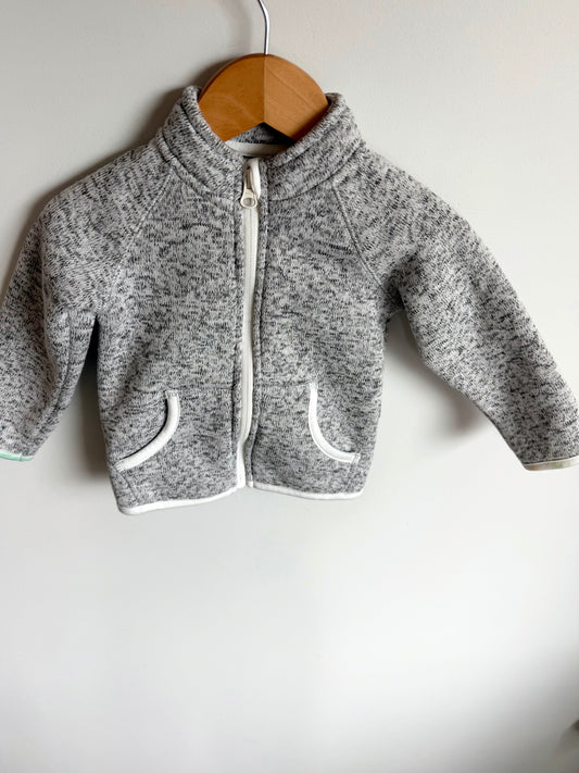 Grey Zipper Sweater / 2T