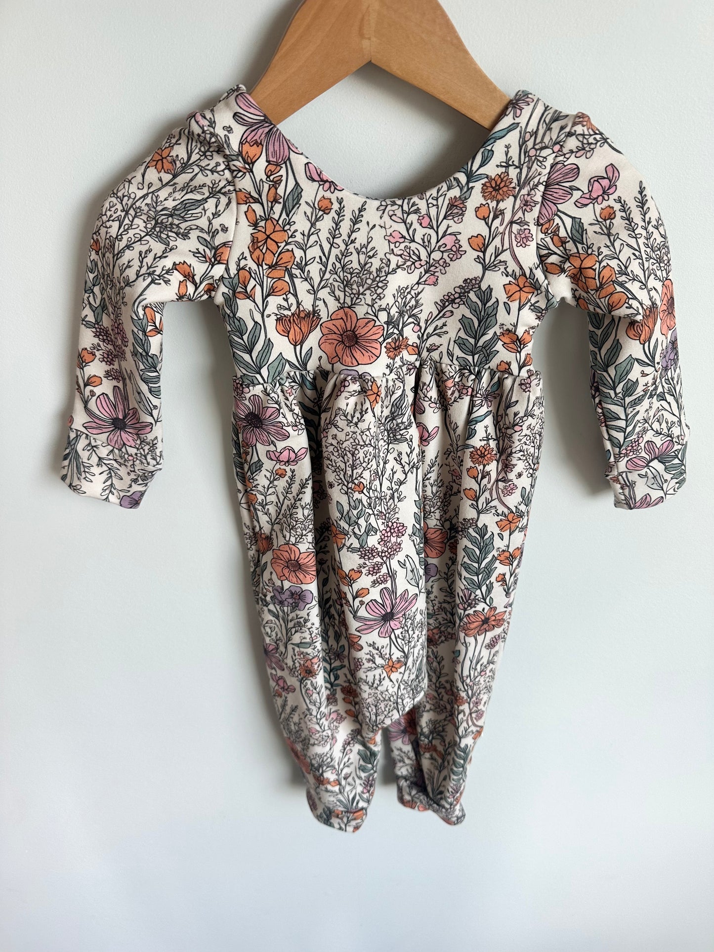 Teddy Little Cream Floral Jumpsuit / 18-24m