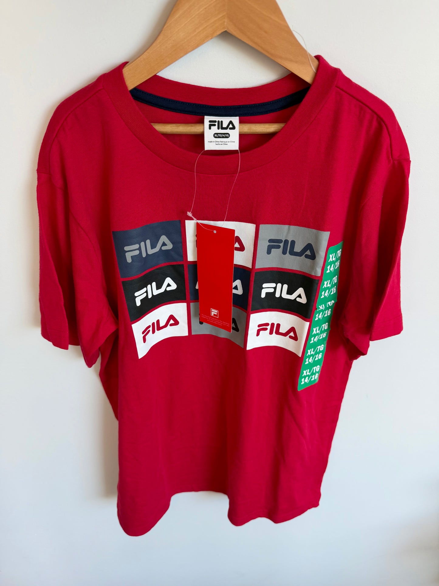 Fila Red T-Shirt (With tags) / 14-16 years