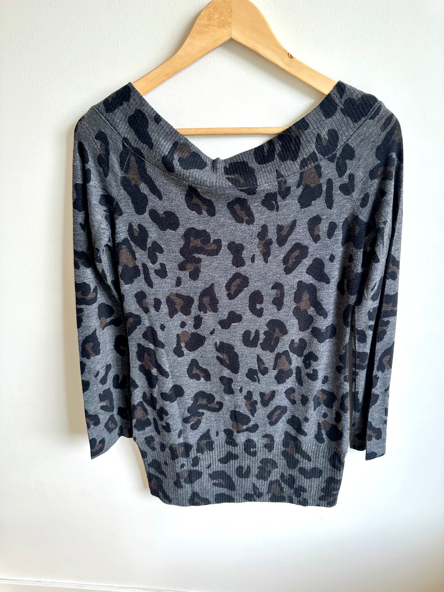 Rayon Animal Print Maternity Long Sleeve / Medium