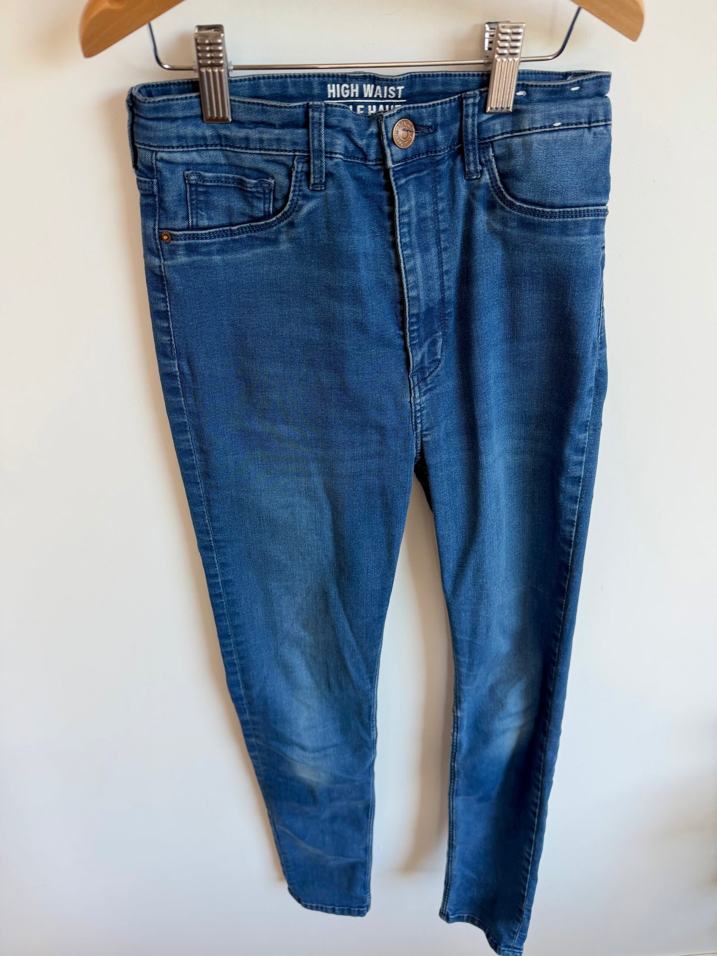 High Waist Stretch Jean Like Pants / 12-13 years