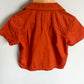 Orange Button Up Palm Tree Top / 3T