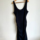 Thyme Black Ribbed Maternity Dress / XS