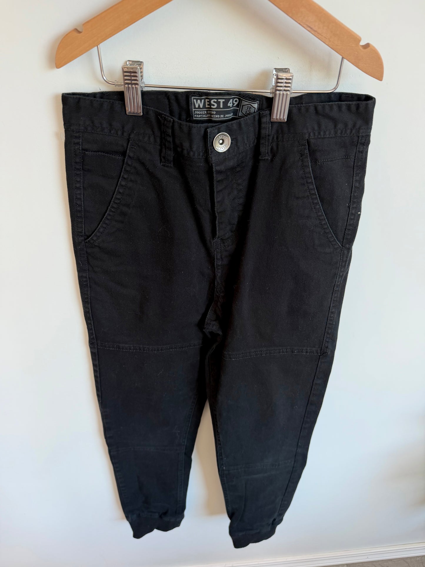 West 49 Black Tapered Joggers  / 11-12 years