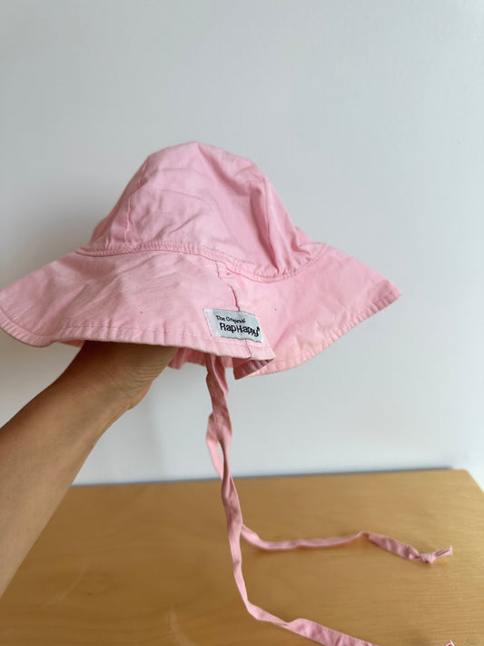 Pink Sun Hat with Chin Strap / 0-6m