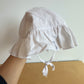 White Sun Hat with Chin Strap / 6-9m