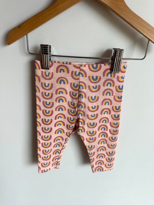 Rainbow Peach Leggings / 3-6m