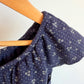 Navy Floral Romper / 7-8 years