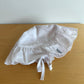 White Sun Hat with Chin Strap / 6-9m