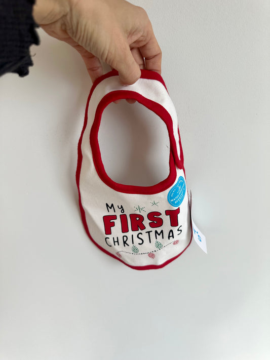 My First Christmas Bib (With Tags)