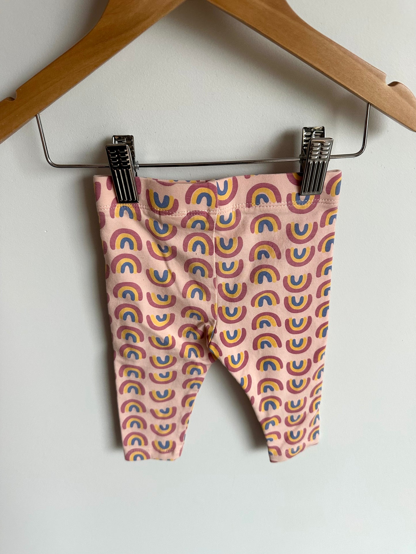 Rainbow Peach Leggings / 3-6m