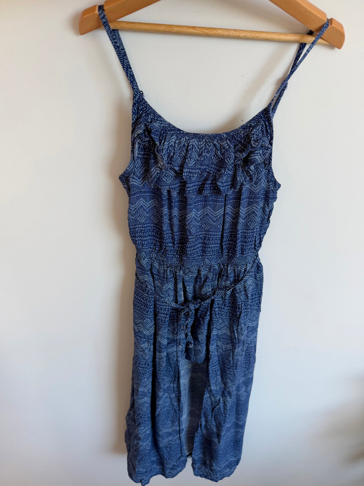 Indigo Aztec Romper with Skirt / 8 years