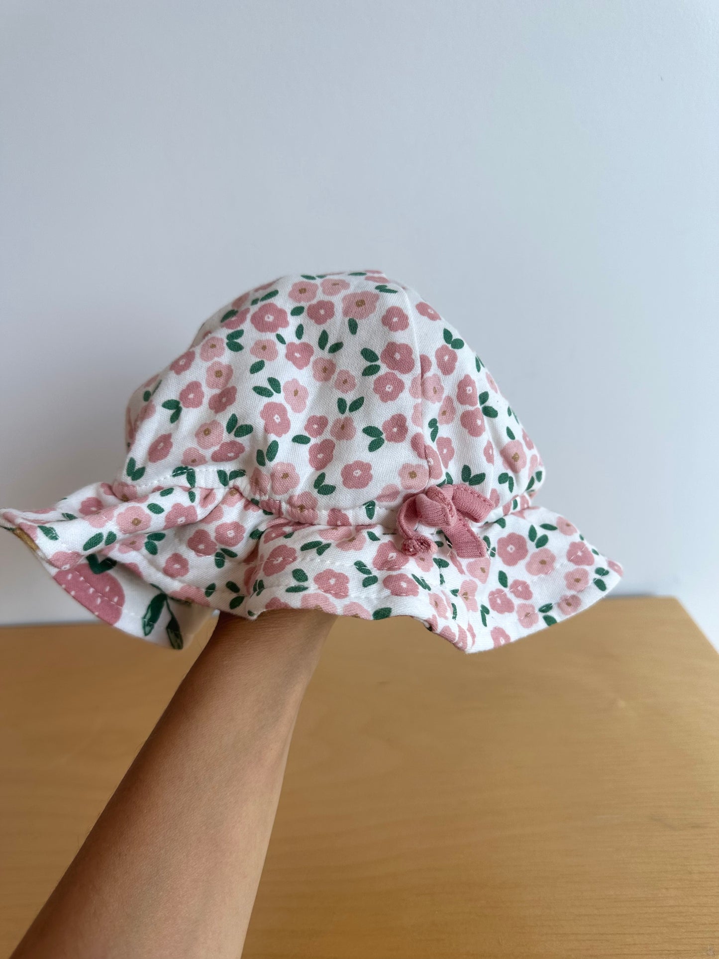Organic Cotton Floral Reversible Sun Hat / 12m