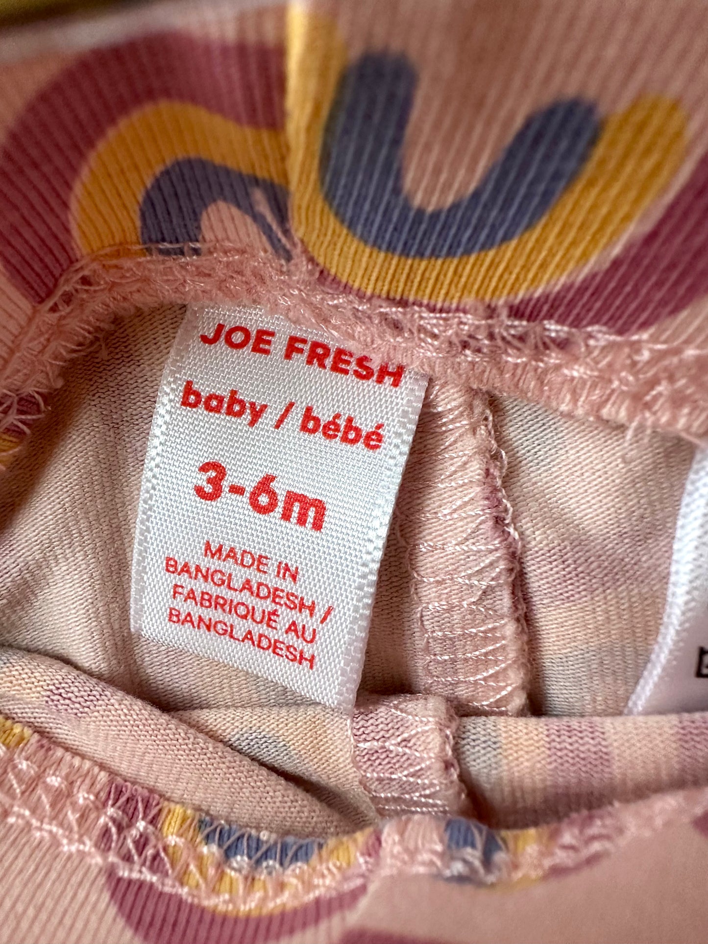 Rainbow Peach Leggings / 3-6m