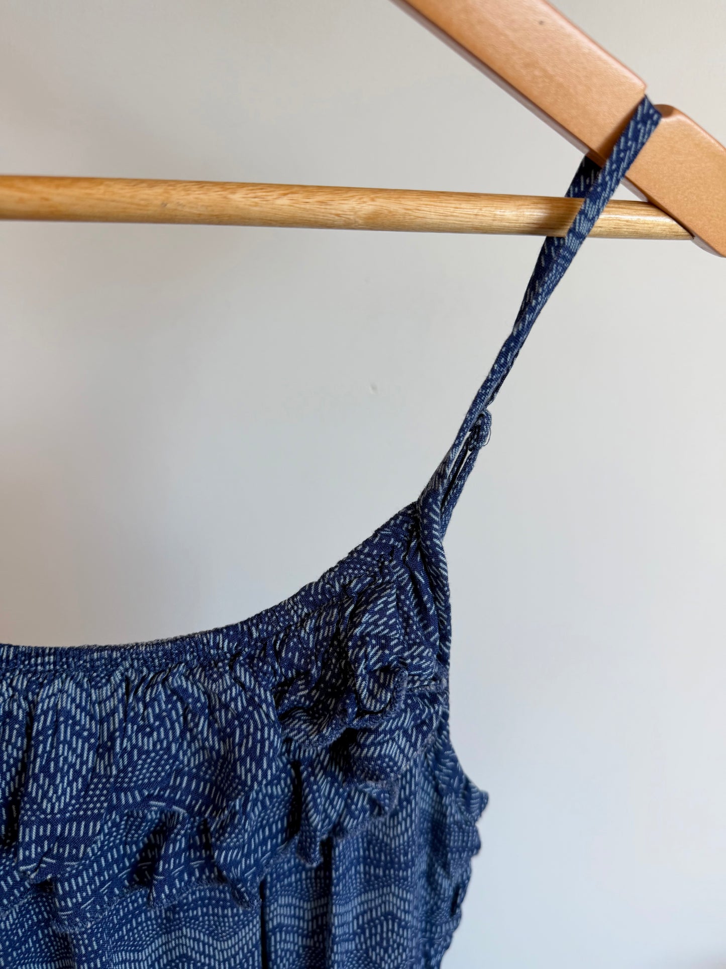 Indigo Aztec Romper with Skirt / 8 years