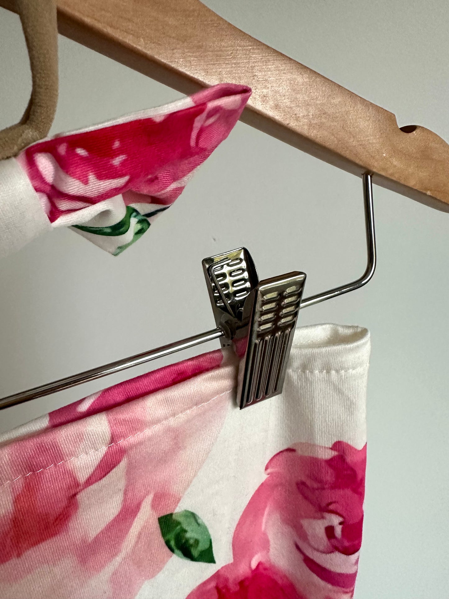 Pink Rose Swaddle Cocoon + Headband / 0-1m