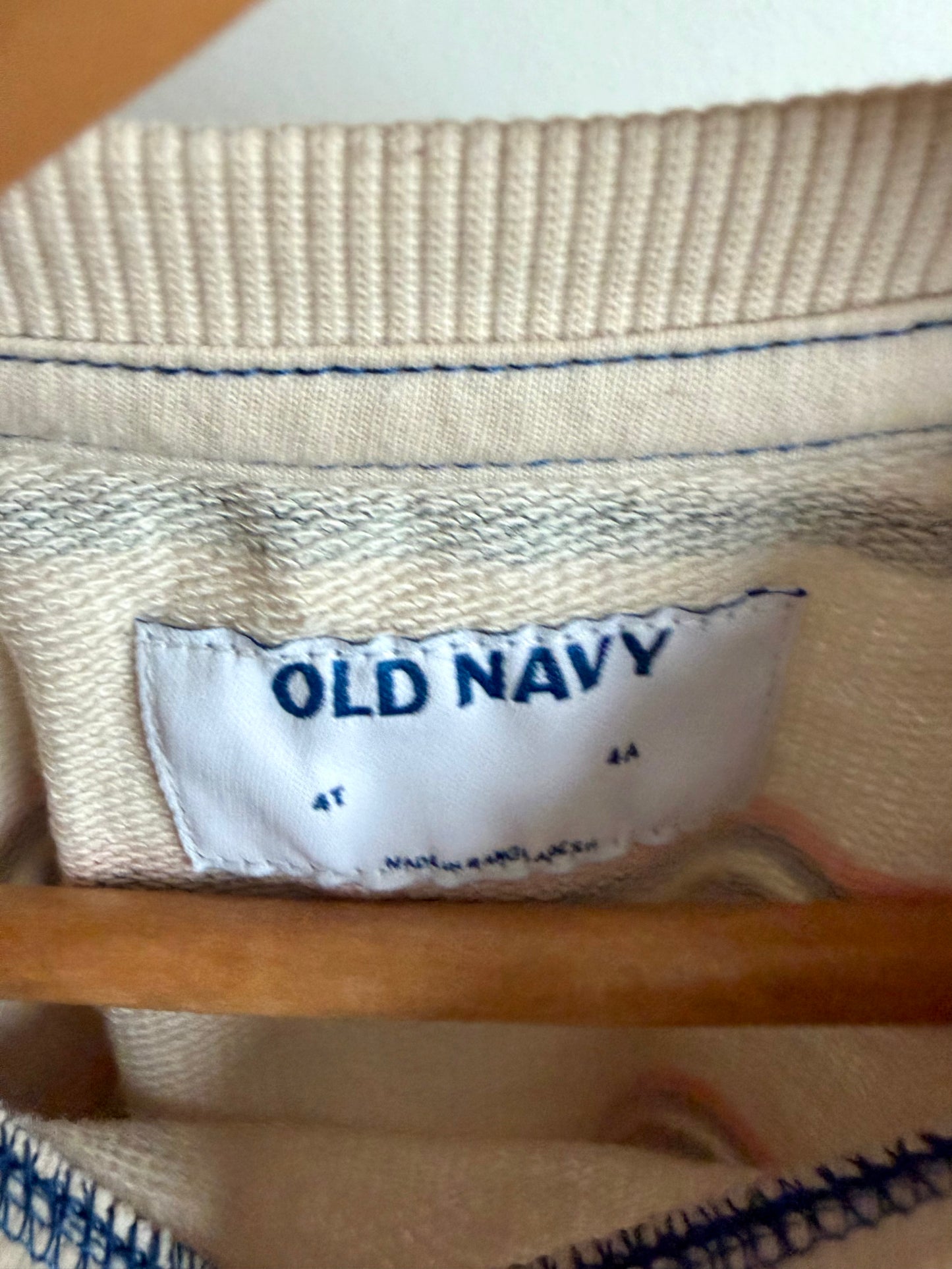 Retro Striped Long Sleeve Pocket Top / 4T